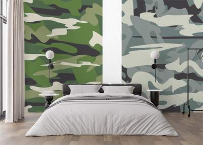 Military camouflage, seamless pattern Wall mural