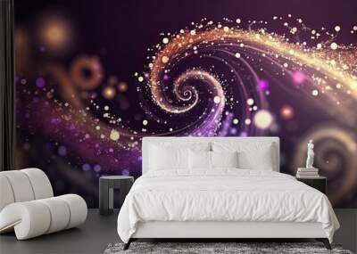 ridescent sparkle rainbow fairy dust spiral swirl. Glitter shimmer galaxy spin. Magical fantasy star background wallpaper.	 Wall mural