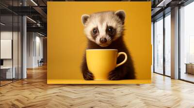 Kopi luwak animal. Indonesian coffee concept Wall mural