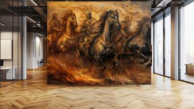 Horsemen of the apocalypse Generative AI Wall mural