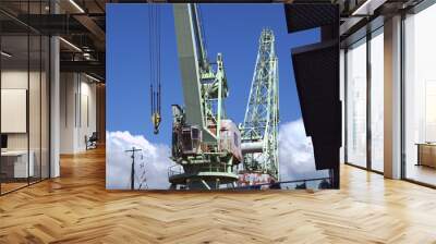 Marine loading crane in the port of Finland Wall mural