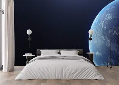 Photorealistic earth from space Wall mural