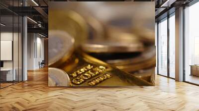 gold bar concept Wall mural