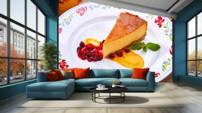 homemade pumpkin pie Wall mural