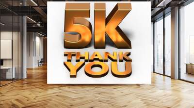 thank you for 5000 subscribers, or customers - 3d render Wall mural