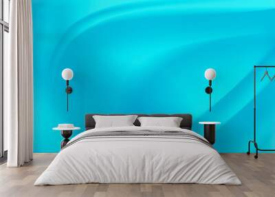 Abstract blue background, beautiful lines and blur Wall mural