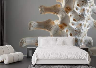 3D model of a human vertebra, showing detailed bone structure and marrow Wall mural