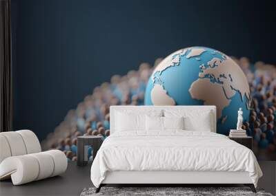 Conceptual representation of global unity through diversity Wall mural