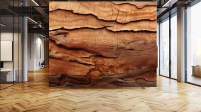 Detailed wood bark with natural textures, great for earthy designs Wall mural