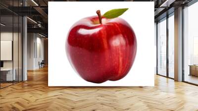 red apple isolated on white Wall mural