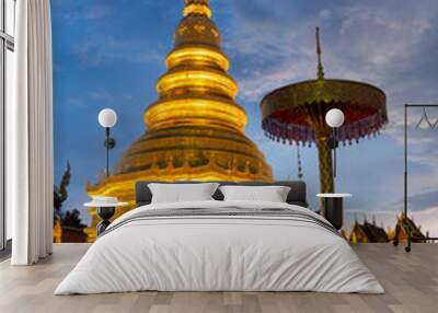 A golden pagoda Wall mural