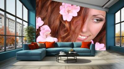 face and hair Wall mural