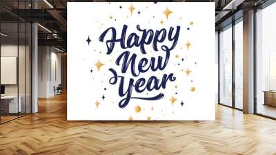 Happy New Year. Lettering text for Happy New Year Wall mural