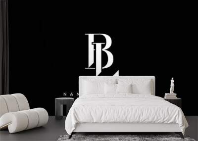 BL,  LB,  B,  L  Abstract  Letters  Logo  Monogram Wall mural