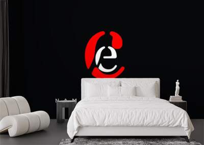 CE,  EC,  C,  E   Abstract  Letters  Logo  Monogram Wall mural