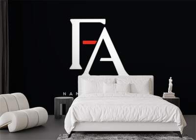 FA,  AF,  F,  A   Abstract  Letters  Logo Monogram Wall mural