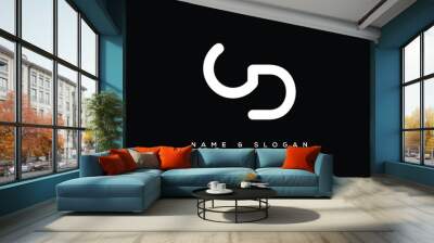 GD, DG, G, D  Abstract Letters Logo Monogram Wall mural