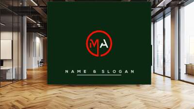 MA,  AM,  M,  A   Abstract  Letters  Logo  Monogram Wall mural