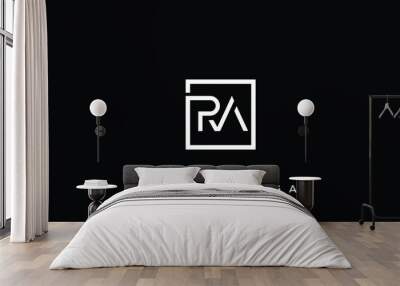 RA,  AR,  R,  A   Abstract  Letters  Logo  Monogram Wall mural