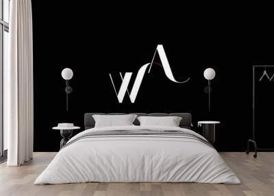 WA,  AW,  W,  A   Abstract  Letters  Logo  Monogram Wall mural