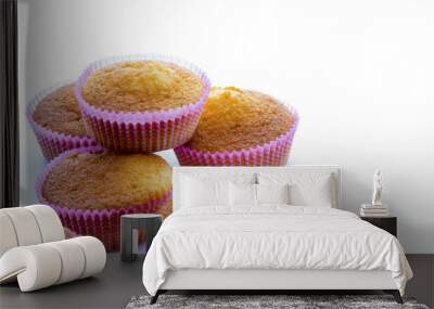 Sweet donuts with icing sugar Wall mural