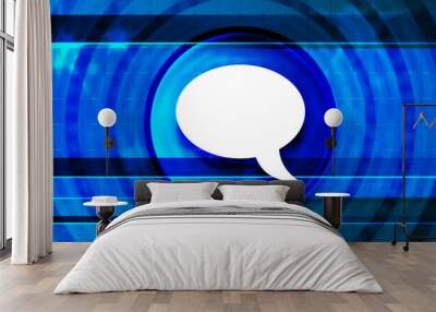 Chat icon optimum prime digital smart blue banner background abstract futuristic motion illustration Wall mural