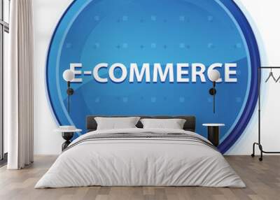 E-commerce midnight blue prime round button Wall mural