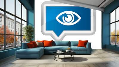 Eye icon prime blue banner button Wall mural