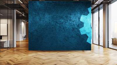 Process icon special blue banner background Wall mural