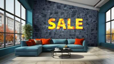 Sale black background Wall mural