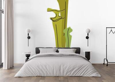 Trumpet Pitcher Plant carnivorous plant vector illustration in isolated white background Wall mural