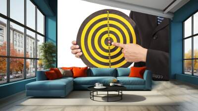 business target, hand aiming or pointing Wall mural