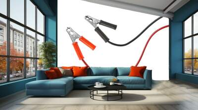 jumper cable isolated on white background Wall mural