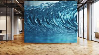 Abstract blue water wave backdrop transparent Wall mural