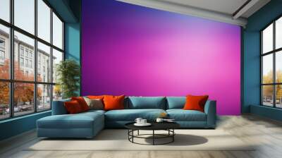 Blue purple pink color gradients grainy background abstract vibrant banner design copy space Wall mural