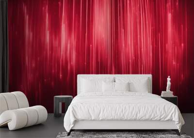 Laser beams visible in red streaks of red light speech red light isolated Wall mural