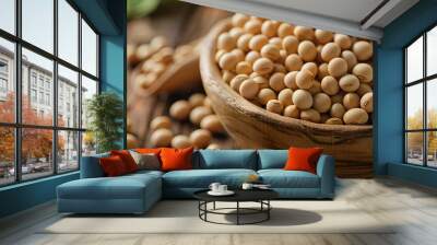 A picture of soybeans being used in cooking Wall mural