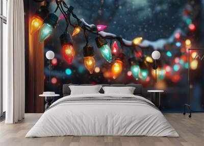 Christmas light ideas for strings of hanging lights. Wall mural