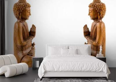 Wooden buddha statue Wall mural