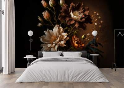 Fine art still life of flowers Wall mural