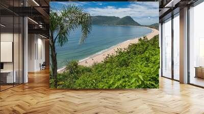 Florianópolis is an island in Brazil, enchanting with pristine beaches, surfing competitions, beach parties Wall mural