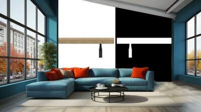 3D rendering illustration of a mini balance beam Wall mural