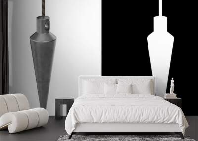 3D rendering illustration of a plumb bob Wall mural