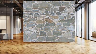 Seamless pattern of an old wall built with irregularly shaped stone blocks - Useful for renderings applications - Can be repeated modularly to create a uniform and continuously background Wall mural