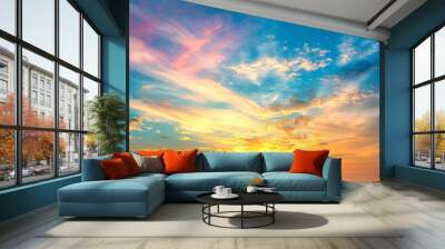 beautiful colorful sky generative ai Wall mural