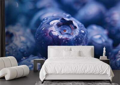 blueberry berries generative ai Wall mural