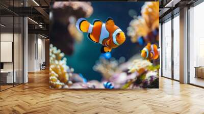 clown fish close up generative ai Wall mural