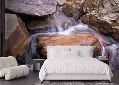 Water and Rocks in Stream Wall mural