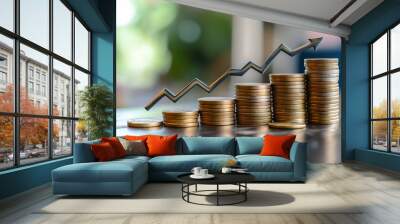 business success and growth, money, finance, dollar fortune, companies Wall mural