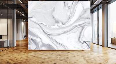 White marble texture Close-up Elegant and sophisticated Veins and swirls in gray and black tones Ideal for creating a luxurious design Wall mural